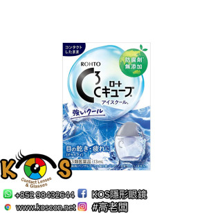 樂敦製藥 Roth C Cube Cool 隱形眼鏡適用 C3 清涼眼藥水 清涼度7 13ml(日版)